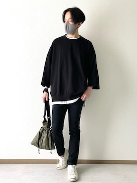 「coca（coca）（コカ）のアイテム（バッグ）」を使った、Takmiさん（メンズ・172cm）の夏コーディネート