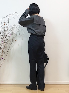 「Lisa Larson（リサラーソン）のアイテム」を使った、mikaさん（レディース・155cm）の秋コーディネート