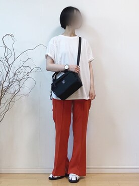 「スクエアトゥ」｜「アイテム（腕時計）」を使った、mikaさん（レディース・155cm）の夏コーディネート