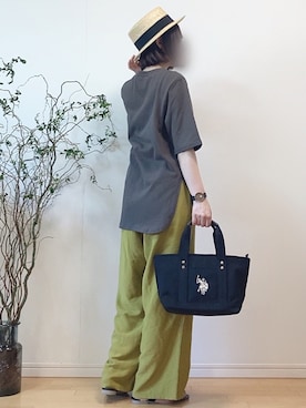 「sakishimatokyo（サキシマトーキョー）のアイテム（その他）」を使った、mikaさん（レディース・155cm）の夏コーディネート