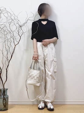 「a:mure（アミュール）のアイテム」を使った、mikaさん（レディース・155cm）の夏コーディネート