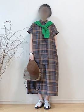 「スクエアトゥ」｜「アイテム（腕時計）」を使った、mikaさん（レディース・155cm）の夏コーディネート