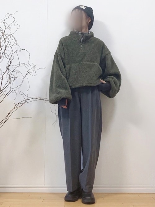 DOLCE&GABBANA ハーフジップブルゾン セール☆1990円→1490円 ボアハーフジップブルゾン レディース