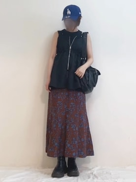 「アイテム（チョーカー）」を使った、mikaさん（レディース・155cm）の秋コーディネート