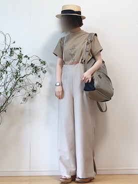 「sakishimatokyo（サキシマトーキョー）のアイテム（パンツ）」を使った、mikaさん（レディース・155cm）の夏コーディネート