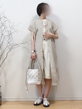 「a:mure（アミュール）のアイテム」を使った、mikaさん（レディース・155cm）の夏コーディネート