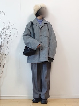 「Lisa Larson（リサラーソン）のアイテム」を使った、mikaさん（レディース・155cm）の冬コーディネート