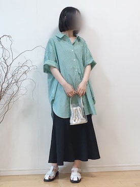 「ROOM（-）のアイテム」を使った、mikaさん（レディース・155cm）の夏コーディネート