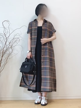 「Lisa Larson（リサラーソン）のアイテム」を使った、mikaさん（レディース・155cm）の夏コーディネート