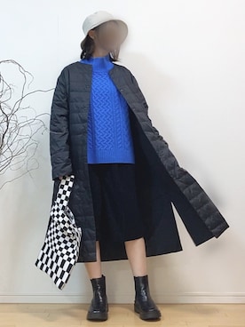 「WC（ダブル シー）のアイテム（トートバッグ）」を使った、mikaさん（レディース・155cm）の秋コーディネート