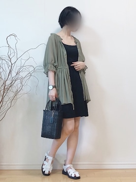 「ROOM（-）のアイテム」を使った、mikaさん（レディース・155cm）の夏コーディネート