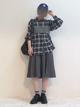 「アイテム（ソックス/靴下）」を使った、mikaさん（レディース・155cm）の夏コーディネート