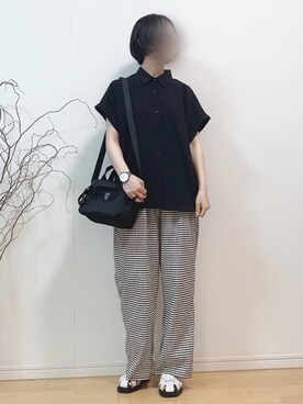 「Lisa Larson（リサラーソン）のアイテム」を使った、mikaさん（レディース・155cm）の夏コーディネート