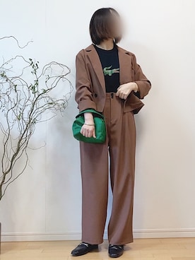 「LACOSTE」｜「アイテム（アクセサリー）」を使った、mikaさん（レディース・155cm）の秋コーディネート
