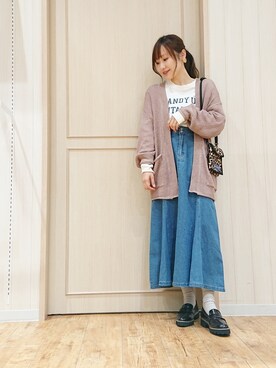「DRESKIP（ドレスキップ）のアイテム（その他シューズ）」を使った、himiさん（レディース・160cm）の春コーディネート