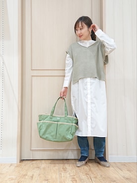 「DRESKIP（ドレスキップ）のアイテム（その他シューズ）」を使った、himiさん（レディース・160cm）の春コーディネート