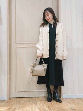 「DRESKIP（ドレスキップ）のアイテム（ブーツ）」を使った、himiさん（レディース・160cm）の冬コーディネート