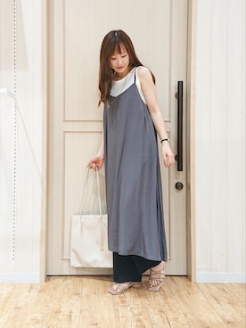 「DRESKIP（ドレスキップ）のアイテム（サンダル）」を使った、himiさん（レディース・160cm）の夏コーディネート