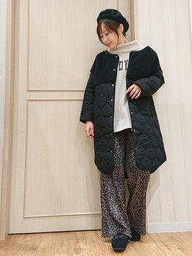 「DRESKIP（ドレスキップ）のアイテム（ハンチング/ベレー帽）」を使った、himiさん（レディース・160cm）の冬コーディネート