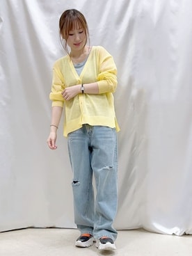 「Cutie Blonde（キューティーブロンド）のアイテム（デニムパンツ）」を使った、himiさん（レディース・160cm）の春コーディネート