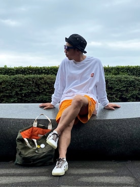 「Yves Saint Laurent（イヴサンローラン）のアイテム（シューズ）」を使った、TAKAOさん（メンズ・167cm）の夏コーディネート