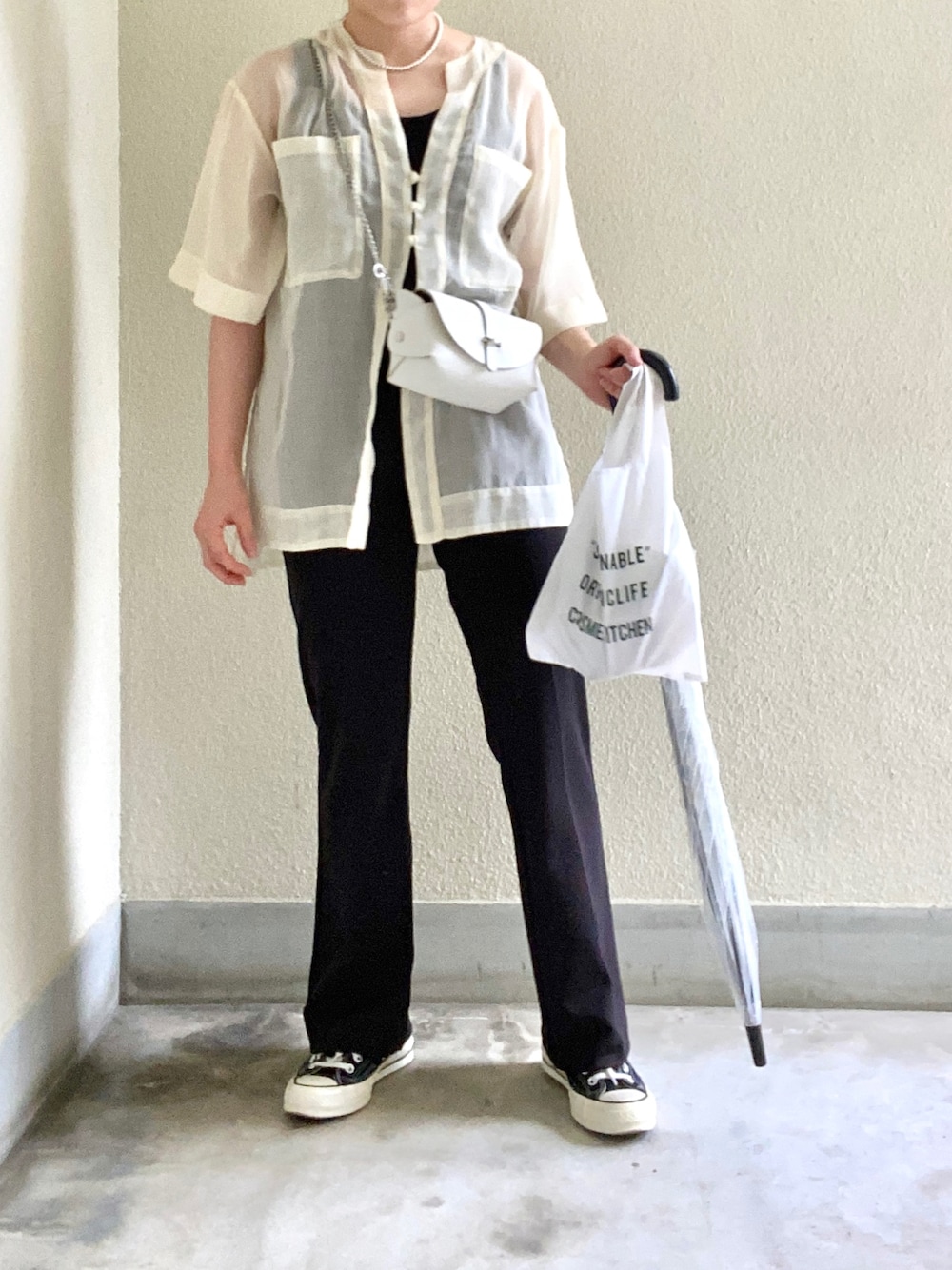 TODAYFUL（トゥデイフル）の「オーガンジーチャイナシャツ（シャツ