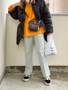 「COACH」｜「アイテム（その他アウター）」を使った、takeme121さん（レディース・156cm）の冬コーディネート