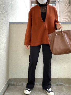 「emesuelee（エメスーリー）のアイテム」を使った、takeme121さん（レディース・156cm）の秋コーディネート