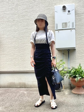 「LILY BROWN（リリーブラウン）のアイテム（帽子）」を使った、takeme121さん（レディース・156cm）の夏コーディネート