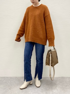 「ADAM ET ROPE'（アダムエロペ）のアイテム」を使った、nanbaさん（骨格ウェーブ・レディース・156cm）の冬コーディネート