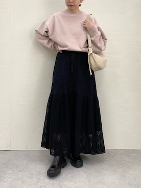 「ADAM ET ROPE'（アダムエロペ）のアイテム」を使った、nanbaさん（骨格ウェーブ・レディース・156cm）の冬コーディネート