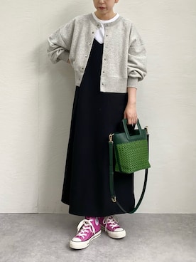 「DISCOAT（ディスコート）のアイテム（ワンピース/ドレス）」を使った、nanbaさん（レディース・156cm）の春コーディネート