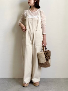 「URBAN RESEARCH Sonny Label（アーバンリサーチサニーレーベル）のアイテム（オールインワン・サロペット）」を使った、nanbaさん（骨格ウェーブ・レディース・156cm）の秋コーディネート