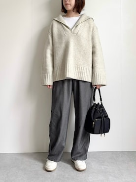 「ADAM ET ROPE'（アダムエロペ）のアイテム」を使った、nanbaさん（骨格ウェーブ・レディース・156cm）の冬コーディネート