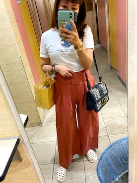 「AIR SPACE（エアースペース）のアイテム（パンツ）」を使った、🥝Kiwie🥝さん（レディース・149cm）の秋コーディネート