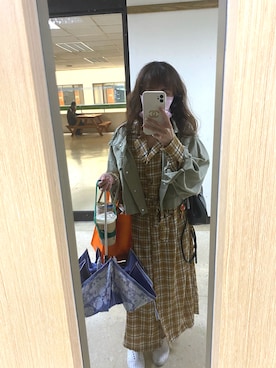 「LOVFEE（ラッフィ）のアイテム（ジャケット/アウター）」を使った、🥝Kiwie🥝さん（レディース・149cm）の春コーディネート