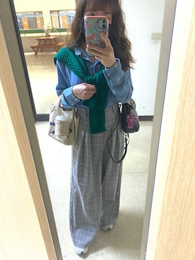 「I'MIUSAのアイテム」を使った、🥝Kiwie🥝さん（レディース・149cm）の春コーディネート