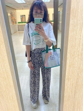 「アイテム（ポーチ、ホワイト系）」を使った、🥝Kiwie🥝さん（レディース・149cm）の秋コーディネート