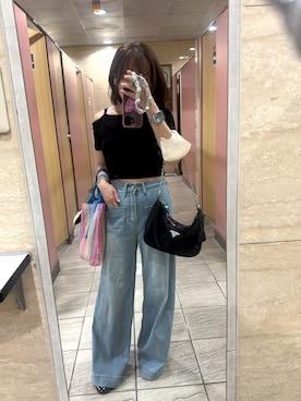 「PRADA（プラダ）のアイテム（バッグ）」を使った、🥝Kiwie🥝さん（レディース・149cm）の夏コーディネート