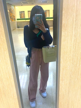 「LOWRYS FARM（ローリーズファーム）のアイテム（ノーカラージャケット）」を使った、🥝Kiwie🥝さん（レディース・149cm）の春コーディネート