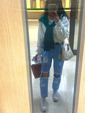 「PAZZO（パッゾ）のアイテム（Tシャツ/カットソー）」を使った、🥝Kiwie🥝さん（レディース・149cm）の春コーディネート