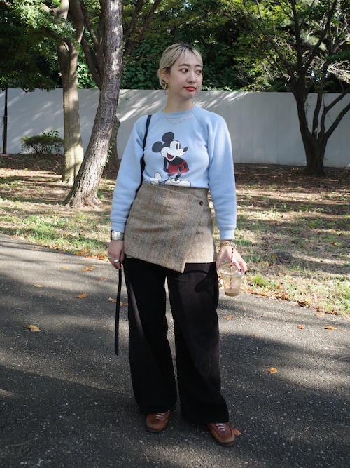 【美品】crinkle crinkle crinkle ラップスカート セール】【crinkle crinkle crinkle】ハリスツイードラップ