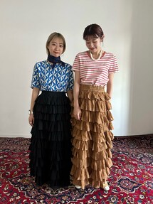 crinkle crinkle crinkle フリルティアードスカート　シルク Spick & Span（スピックアンドスパン）の「【crinkle crinkle