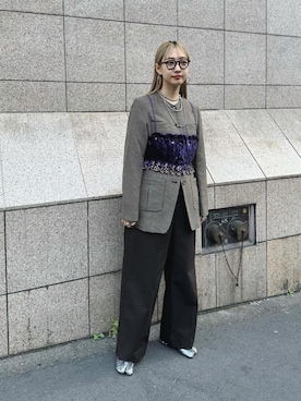 SAKI KAWAMOTOさん（レディース・152cm）の冬コーディネート