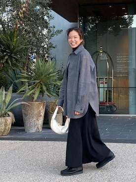 「ハーフムーンバック」｜「アイテム（ジャケット/アウター）」を使った、mihiroさん（レディース・156cm）の春コーディネート