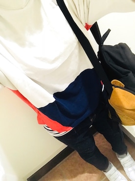 「mercibeaucoup,（メルシーボークー）のアイテム（シャツ/ブラウス）」を使った、Nさん（レディース・155cm）の春コーディネート