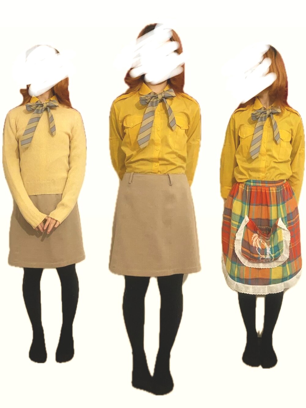 「ネクタイコーデ、ネクタイ、エプロン、フリルエプロン」｜「no brandのアイテム（エプロン、その他）」を使った、夏ノ月heiseino_natsuさん（レディース・153cm）の冬コーディネートの1枚目の写真