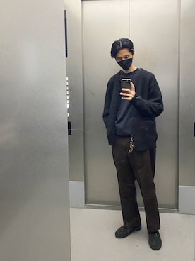 「BEAMS（ビームス）のアイテム（ニット/セーター）」を使った、KEITAさん（メンズ・178cm）の秋コーディネート