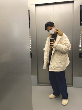 「BEAMS（ビームス）のアイテム（ニット/セーター）」を使った、KEITAさん（メンズ・178cm）の冬コーディネート