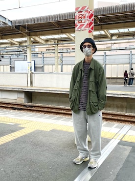 「BEAMS（ビームス）のアイテム（シャツ/ブラウス）」を使った、KEITAさん（メンズ・178cm）の春コーディネート